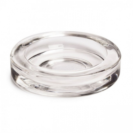 Suporturi lumanari - Suport lumanare, sticla, translucid, 16x2, 5cm