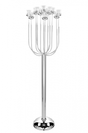 Suporturi lumanari - Suport lumanare TOPLIGHT, metal placat cu nichel,  39 x 124 cm