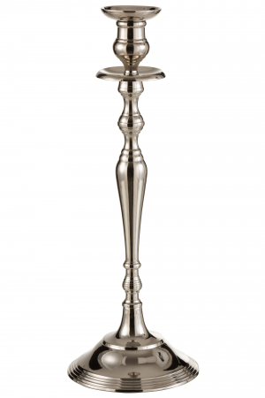 Suporturi lumanari - Suport lumanari, Aluminiu, Argintiu, 16x16x45 cm