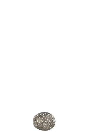 Suporturi lumanari - Suport lumanari, Metal, Gri, 14x14x10 cm