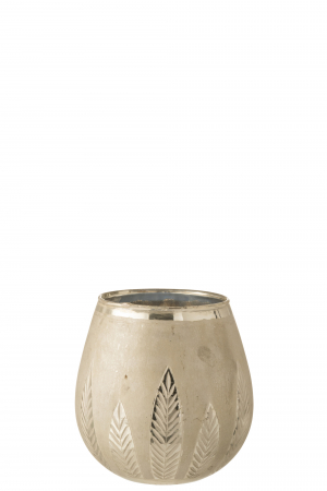 Suporturi lumanari - Suport lumanari, Sticla, Argintiu, 18.5x18.5x18.5 cm