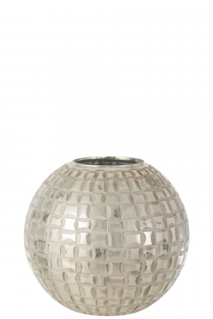 Suporturi lumanari - Suport lumanari, Sticla, Gri, 30.5x30.5x27 cm