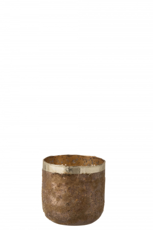 Suporturi lumanari - Suport lumanari, Sticla, Roz, 13x13x13 cm