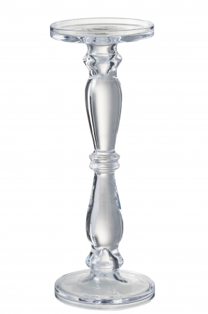 Suporturi lumanari - Suport lumanari, Sticla, Transparent, 13x13x35.5 cm