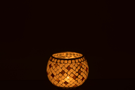 Suporturi lumanari - Suport lumanari, Sticla, Verde, 15.5x15.5x12 cm