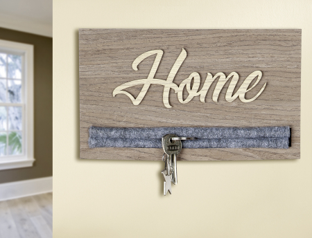 Rafturi pentru chei - Suport pentru chei HOME, MDF, 24x14x3 cm