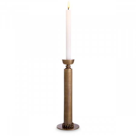 Suporturi lumanari - Suport pentru lumanari Le Dôme finisaj vintage din alama, Dims: Ø 12 | H. 35.5  (CM)