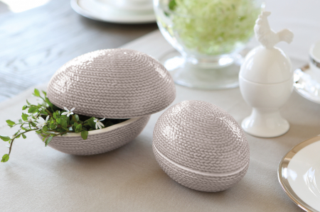 Accesorii - Suport pentru oua Pasko, Portelan, Bej, 11x10x15 cm