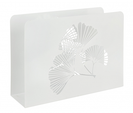 Suport reviste - Suport pentru reviste Ginkgo, Otel, Alb, 35x10x26 cm