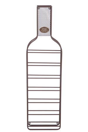 Suporturi pentru sticle - Suport pentru sticle, "Pluta", Metal, maro, PU 1, L. 8,5 cm, l. 32 cm, H 118 cm