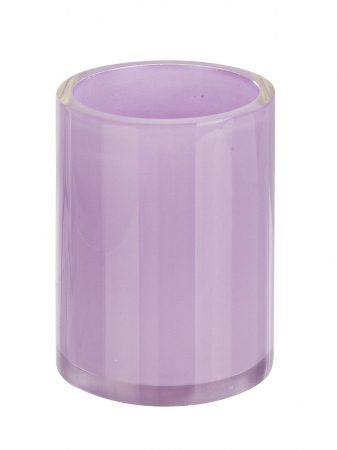 Accesorii baie - Suport periuta de dinti Topazio, Rasina, Mov, 7.3x7.3x10.3 cm