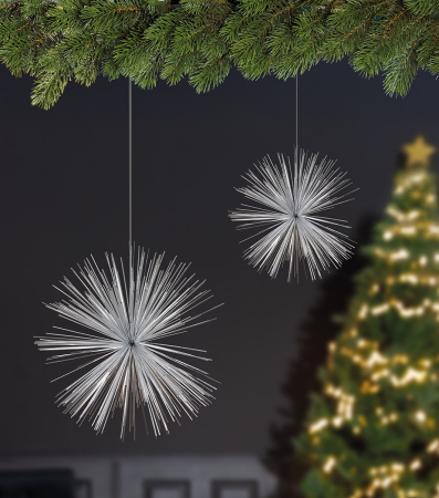 Decoratiuni de perete - Suport, Stea, "Galaxy", Rasina, culoare argintie, PU 18, D. 60 cm