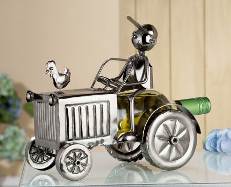 Accesorii - Suport sticla TRACTOR, nichel, 27.5x14.5x26 cm