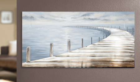 Tablouri - Tablou 3D Steg, Print, Multicolor, 150x75x3.8 cm