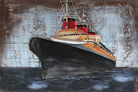 Tablouri - Tablou barca, metalic