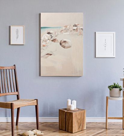 Tablouri - Tablou Beach -B-, Lemn/Canvas, Multicolor, 120x80x3 cm