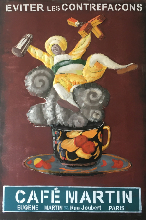 Tablouri - Tablou Café Martin, metalic