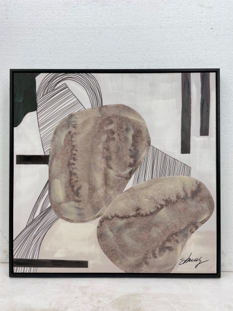 Tablouri - Tablou CANVAS PAINTING MODERN + FRAME pictat manual