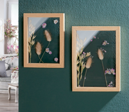 Tablouri - Tablou cu flori uscate, MDF, 7.5X23 cm