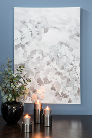 Tablouri - Tablou Dorica, Aluminiu/Sticla, Argintiu,