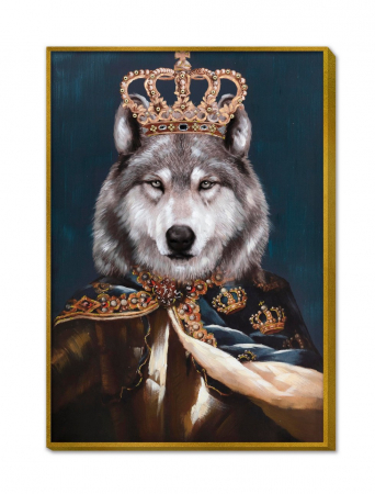Tablouri - Tablou King husky with frame pictat manual