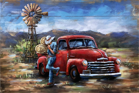 Tablouri - Tablou masina americana, metalic