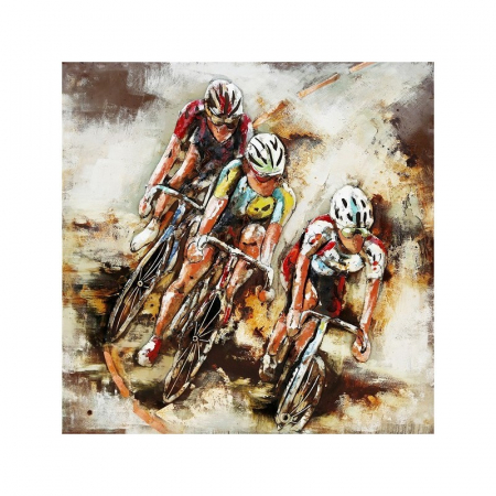 Tablouri - Tablou cyclists, metalic