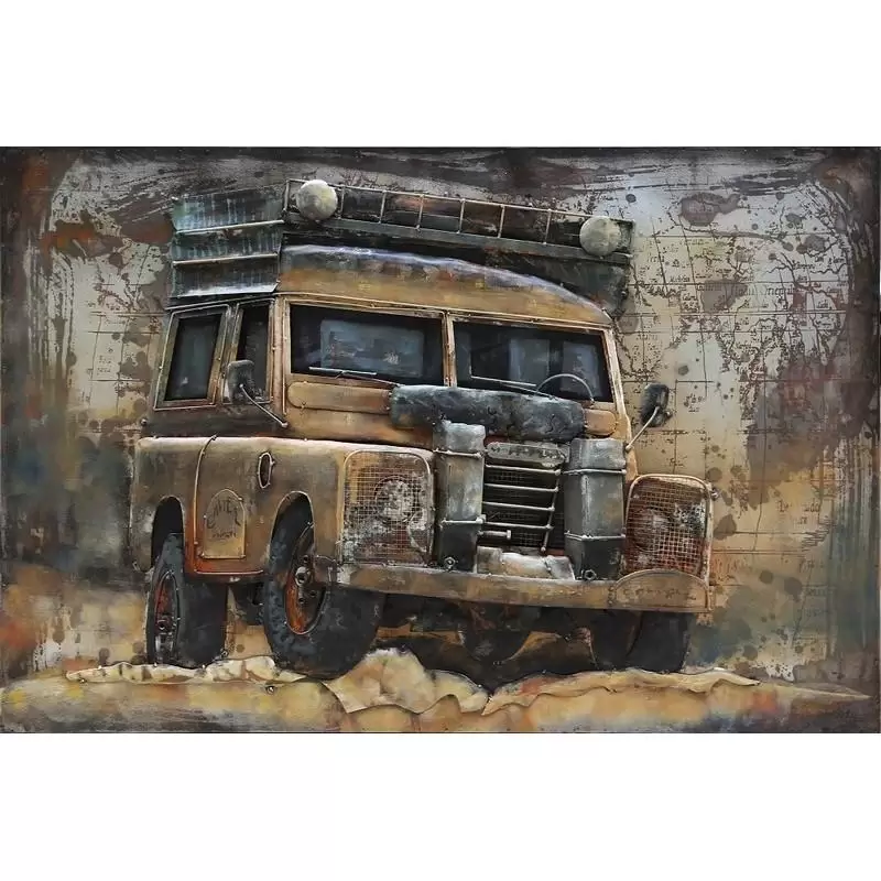 Tablouri - Tablou desert 4x4, metalic