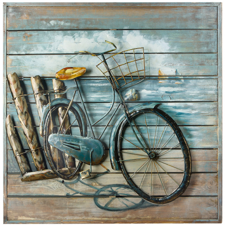 Tablouri - Tablou ENJOY THE RIDE, metal, 80x6.5x80 cm