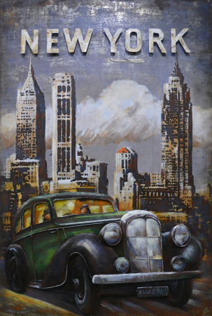 Tablouri - Tablou New York, metalic