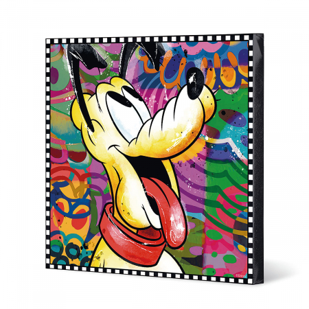 Decoratiuni de perete - Tablou, pătrat, Pluto, Pânză, Lemn, multicolor, PU 1, L. 3,8 cm, L. 70 cm, H. 70 cm