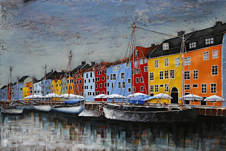 Tablouri - Tablou port, metalic