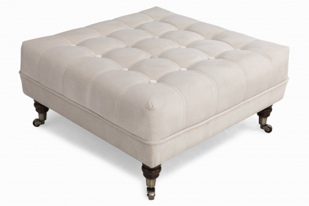 Taburet Chesterfield, Bej, 70x32x70 cm