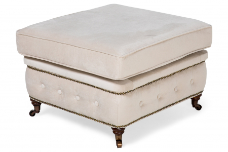 Taburet Chesterfield, Bej, 75x45x70 cm