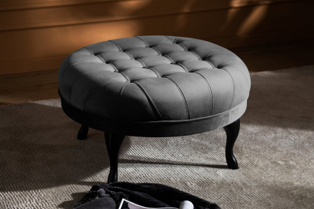 Taburete si pufuri - Taburet  Diana, Gri inchis, 80x38x80 cm