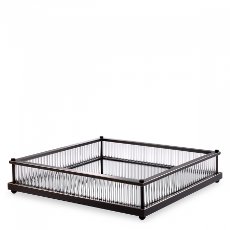 Tavi si platouri - Tavă Cora pătrat, finisaj bronz