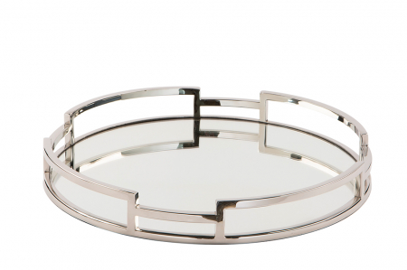 Servirea mesei - Tava cu oglinda HOMMAGE, otel inoxidabil, 40 x 5 cm