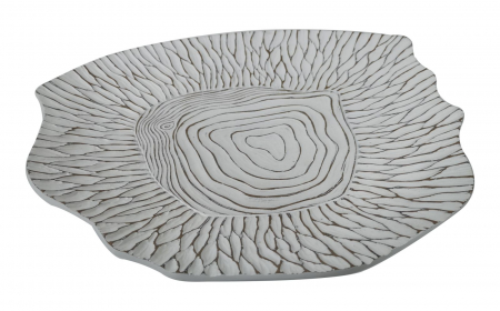 Accesorii - Tava decorativa Tray, Rasina, Alb, 6x37x34 cm