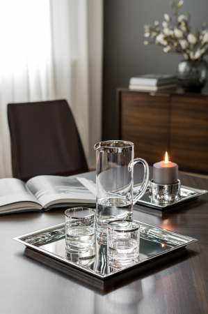 Tavi si platouri - Tava Nagano, Otel inoxidabil, Argintiu, 24x24 cm