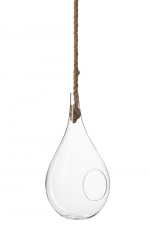 Ghivece si suporturi de flori - Terariu, Sticla, Transparent, 20x20x40 cm