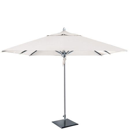 Umbrele de soare, foișoare și pergole - CARLO, cadru parasolar fără husă, aluminiu, argintiu, L. 300 cm, l. 30 cm, H. 30 cm, A. 350 cm