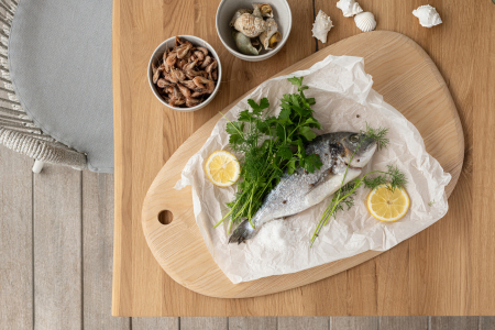 Tocatoare - Tocator din lemn masiv de frasin, natur, M