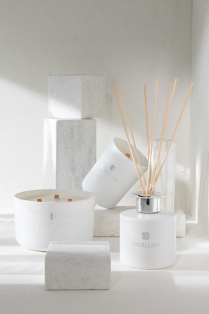 Lumanari parfumate si odorizante - Ulei parfumat, Sticla, Alb, 9x9x27