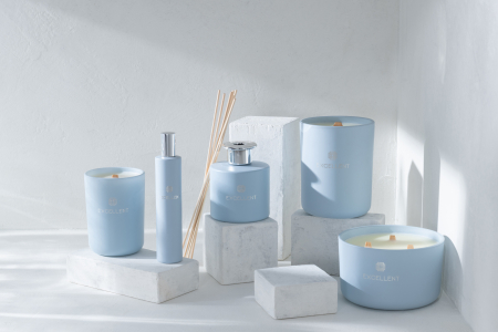 Lumanari parfumate si odorizante - Ulei parfumat, Sticla, Albastru, 9.1x9.1x27.2 cm