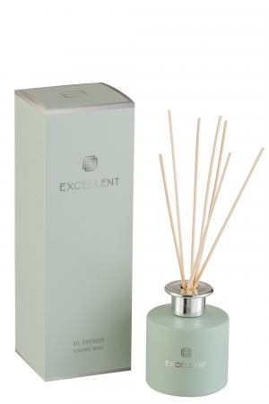 Lumanari parfumate si odorizante - Ulei parfumat, Sticla, Verde, 9x9x27 cm