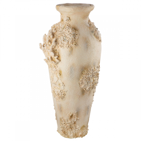 Accesorii - Vază, Amforă, Motiv coral, Rășină sintetică, alb, PU 1, L. 33 cm, L. 39 cm, H 81 cm
