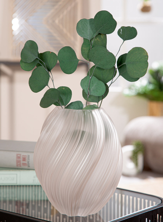 Vaze si boluri - Vaza, "Belly", Sticla, roz, PU 2, L. 18 cm, l. 18 cm, H 21 cm