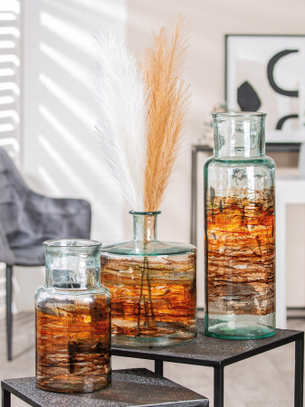 Vaze si boluri - Vaza Borneo, sticla, multicolor, 28x15 cm