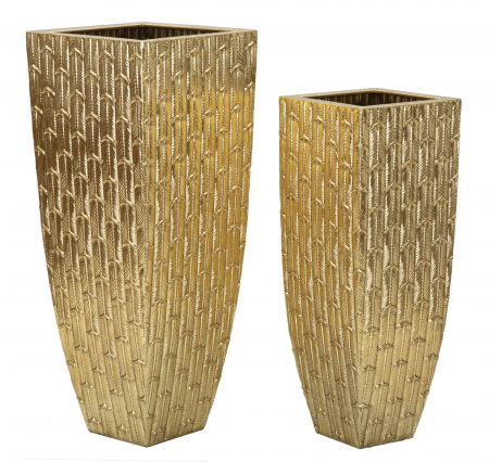 Ghivece si suporturi de flori - Vaza/ Ghiveci, GLISS 40x40x99-32x32x84 cm