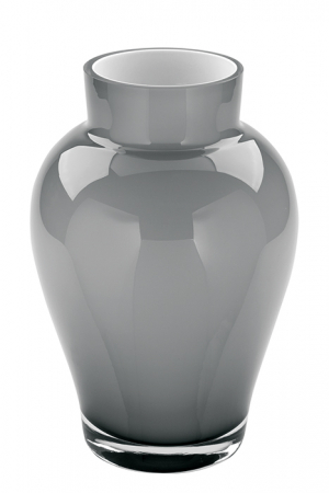 Vaze si boluri - Vaza GOYA, sticla, gri, 22x15 cm